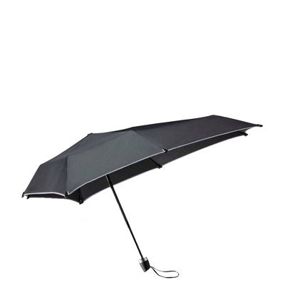 Senz Manual Opvouwbare Stormparaplu black reflective
