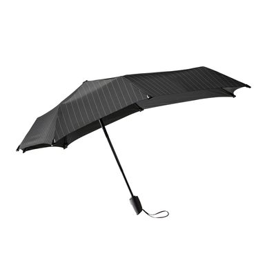 Senz Automatic Opvouwbare Stormparaplu pin stripes black