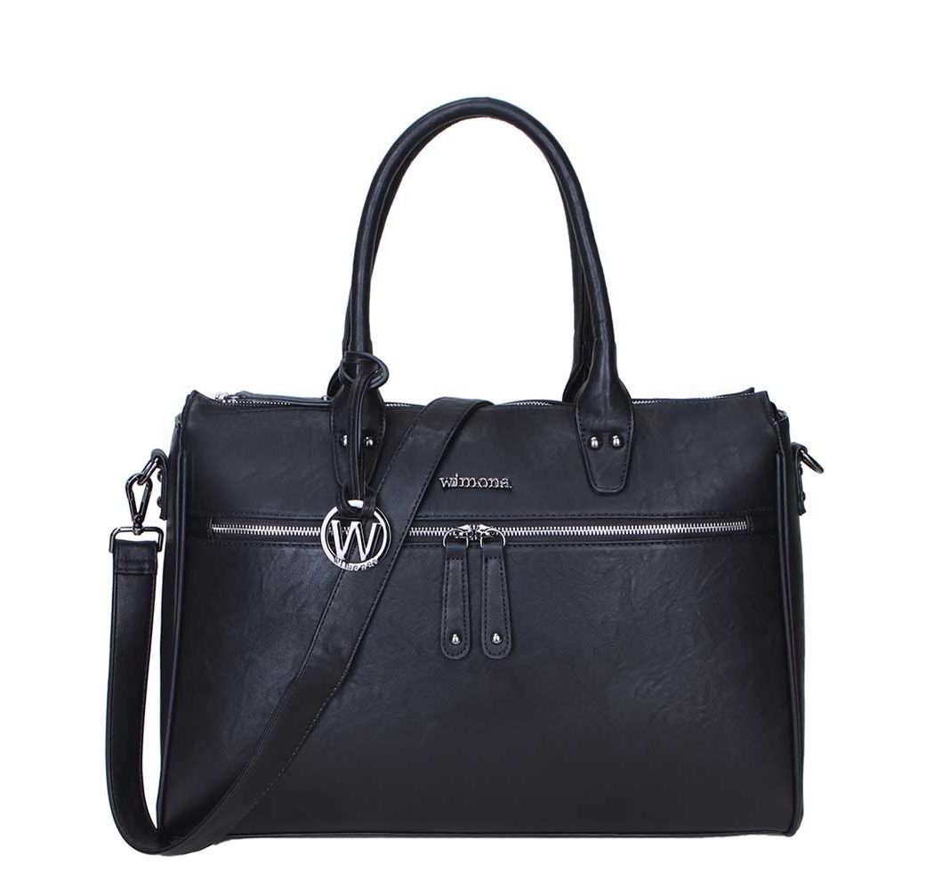 Wimona Laptoptas / Werktas / Aktetas Dames - Fabiana - 15.6 inch - Kunstleer - Zwart