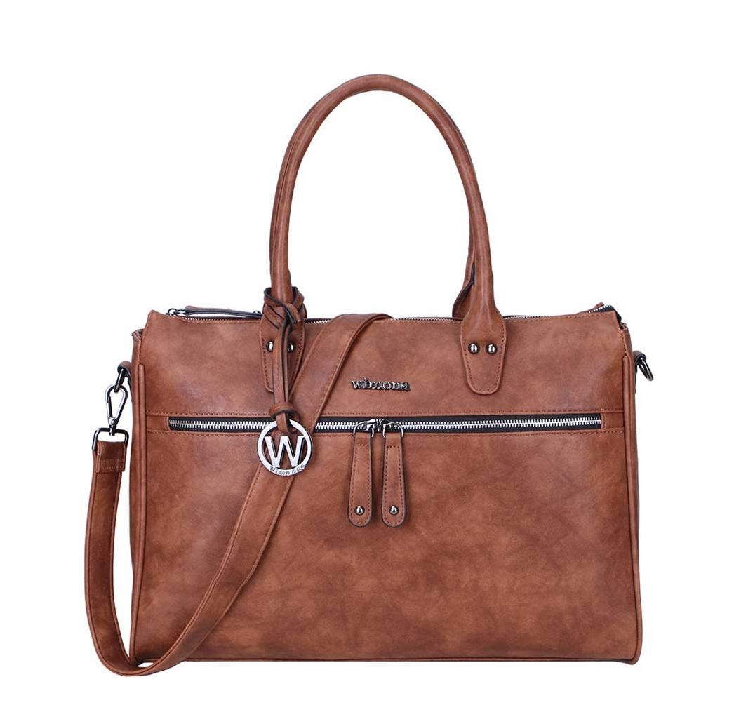 Wimona Fabiana Two 2022 Schoudertas / Laptoptas - 156 inch - Cognac