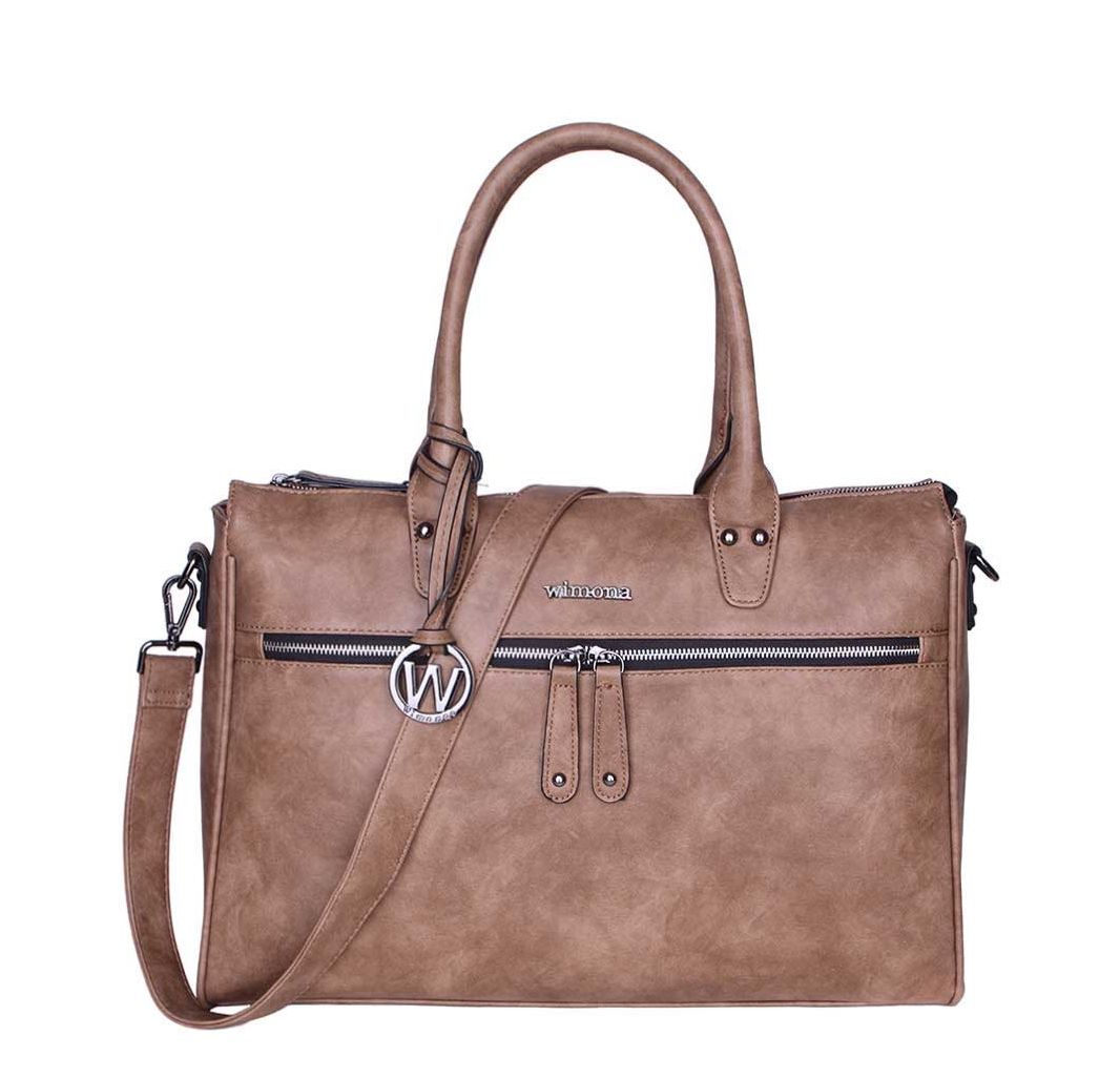 Wimona Fabiana Two Schoudertas Taupe