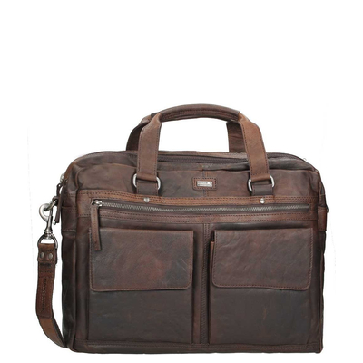 Spikes & Sparrow Bronco Heren Business Tas dark brown