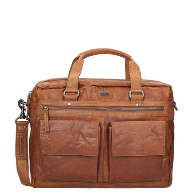 Spikes & Sparrow Bronco Heren Business Tas brandy