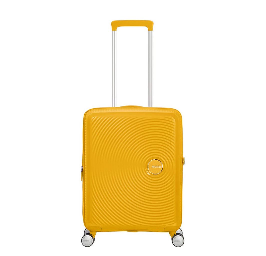 American Tourister Soundbox Spinners geel