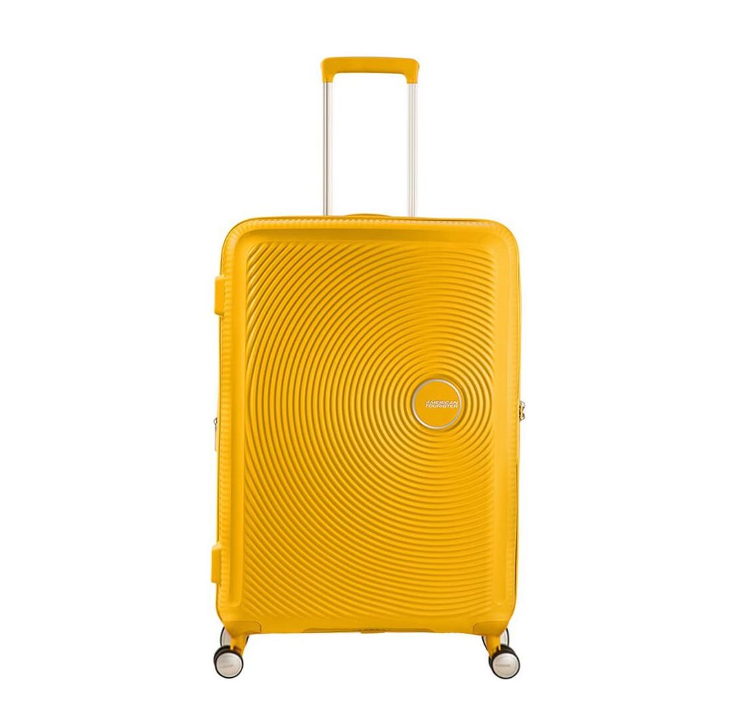 American Tourister Soundbox Spinners geel