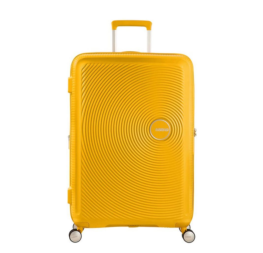 American Tourister Soundbox 77 Spinners geel
