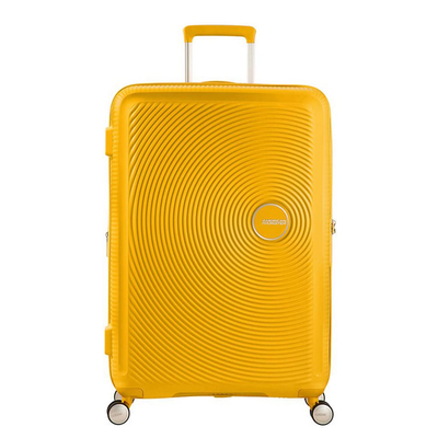 American Tourister Soundbox Spinner 77 Expandable golden yellow
