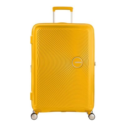 American Tourister Soundbox Spinner 77 Expandable golden yellow