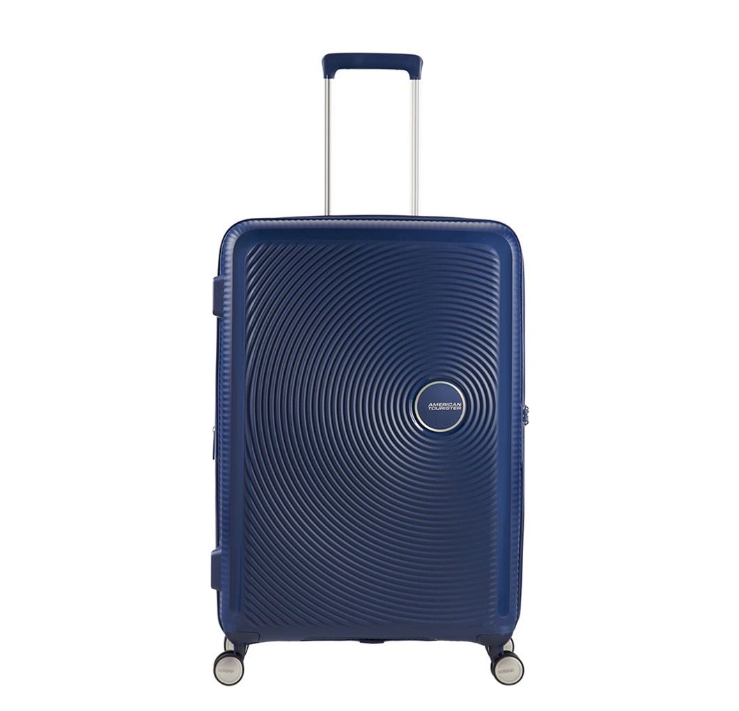 American Tourister Soundbox Spinners blauw