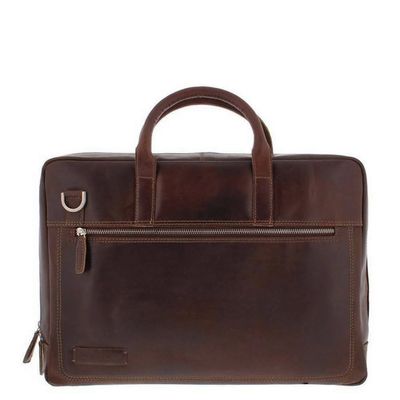Plevier Vintage London Laptoptas 2 vaks 15.6" dark brown
