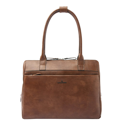 Castelijn & Beerens Donna Vera Schoudertas 15.6" RFID cognac