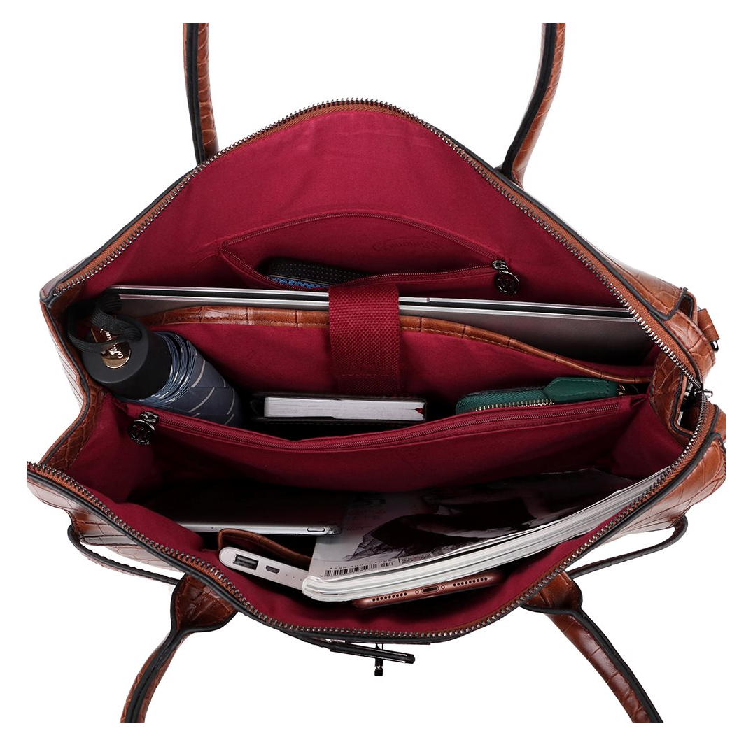 Wimona Sofia Dames Laptoptas cognac