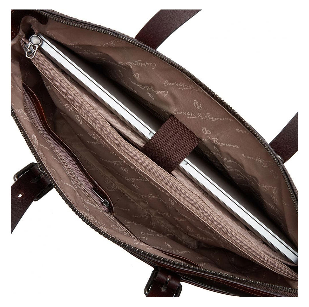 Castelijn & Beerens Rien Laptop Schoudertas 15.4'' RFID cognac