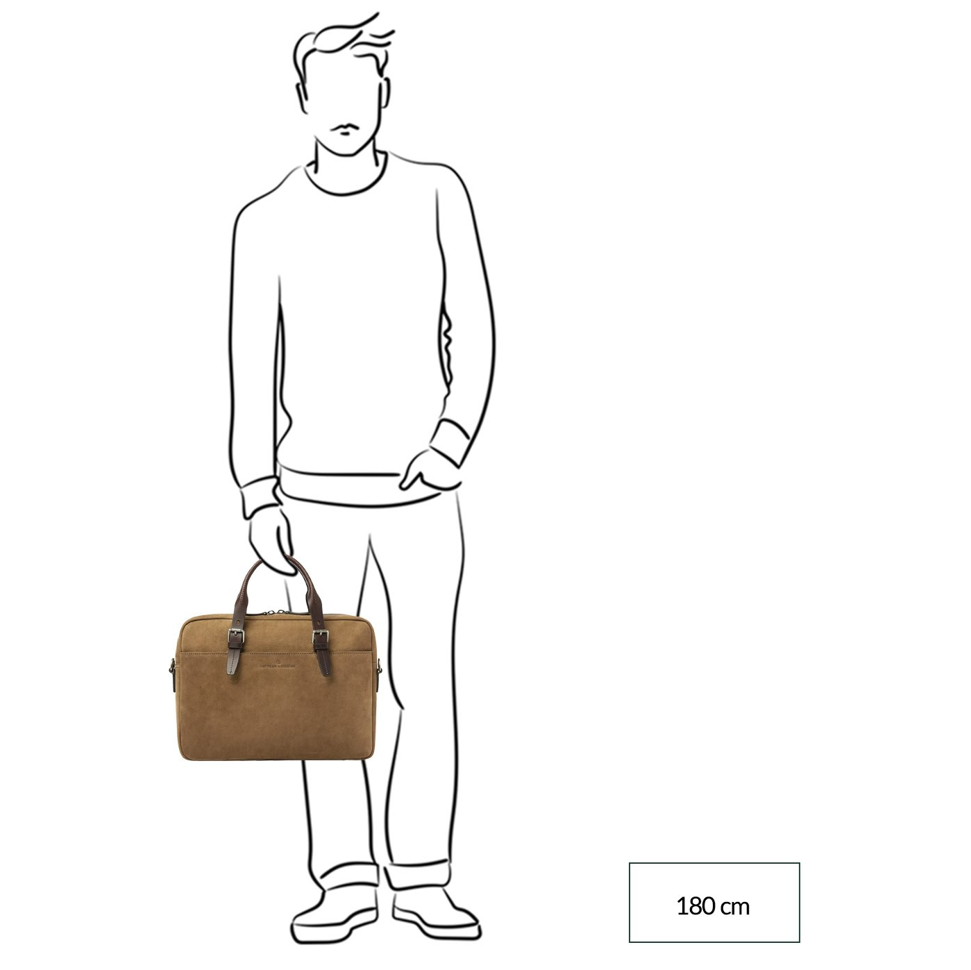Castelijn & Beerens Veneto Nubuck Laptopbag 15.6" taupe