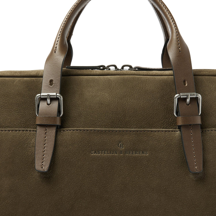 Castelijn & Beerens Nubuck Laptopbag 15.6" RFID green