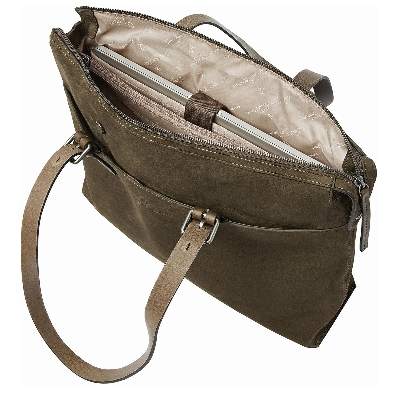 Castelijn & Beerens Nubuck Laptopbag 15.6" RFID green