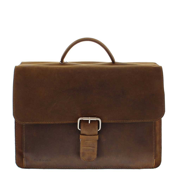 Plevier Retro Newton Laptoptasche 3 Fächern 15.6" braun