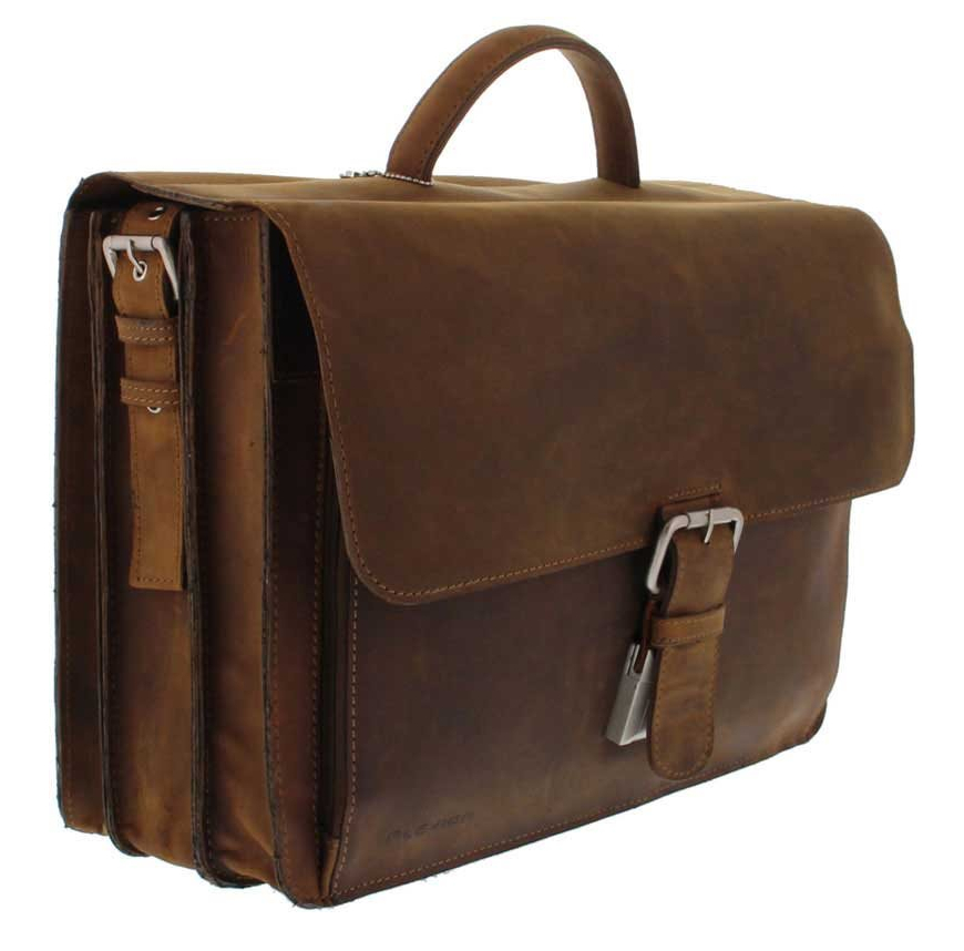 Plevier Retro Newton Laptoptas 3 vaks 15.6" bruin