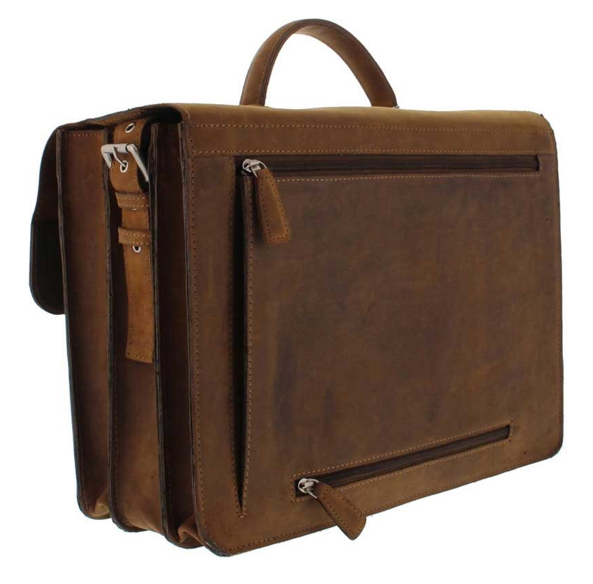 Plevier Retro Newton Laptoptas 3 vaks 15.6" bruin