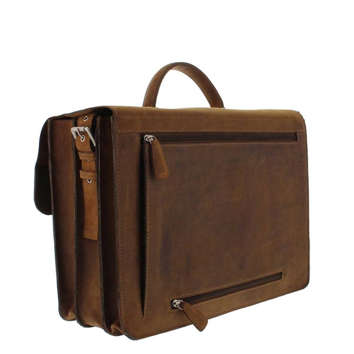 Plevier Retro Newton Laptoptasche 3 Fächern 15.6" braun