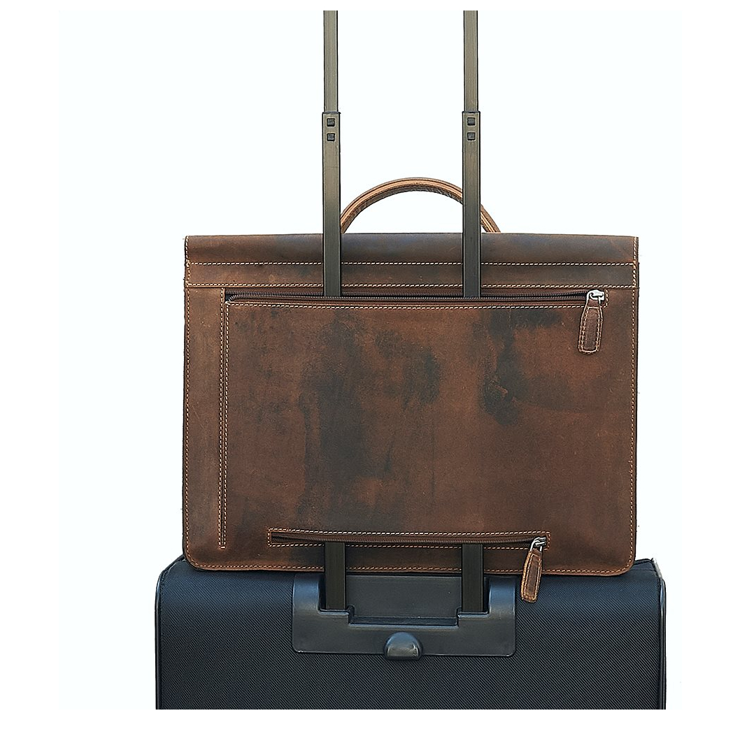 Plevier Retro Newton Laptoptas 3 vaks 15.6" bruin