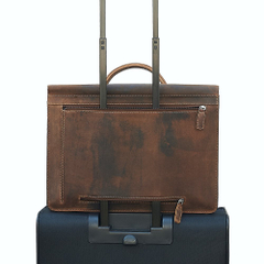 Plevier Retro Newton Laptoptasche 3 Fächern 15.6" braun