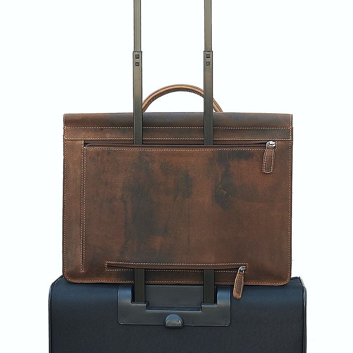 Plevier Retro Newton Laptoptasche 3 Fächern 15.6" braun