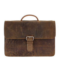 Plevier Retro Zeppelin Laptoptasche 3 Fächern 17.3" braun