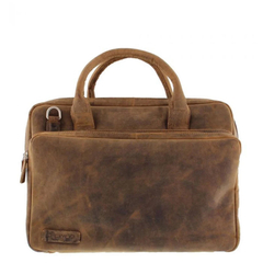 Plevier Retro Galileo Laptoptasche 3 Fächern 15.6" braun