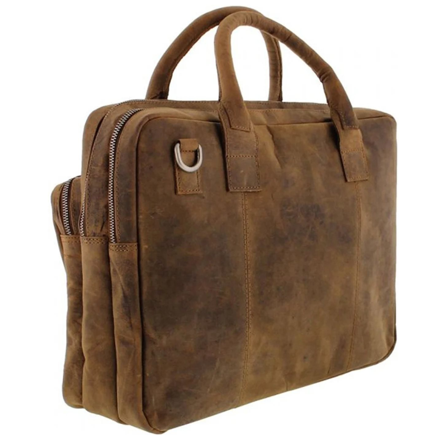 Plevier Retro Galileo Laptoptas 3 vaks 15.6" bruin