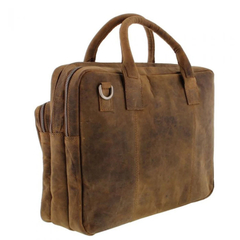 Plevier Retro Galileo Laptoptasche 3 Fächern 15.6" braun