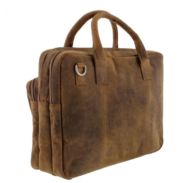 Plevier Retro Galileo Laptoptasche 3 Fächern 15.6" braun