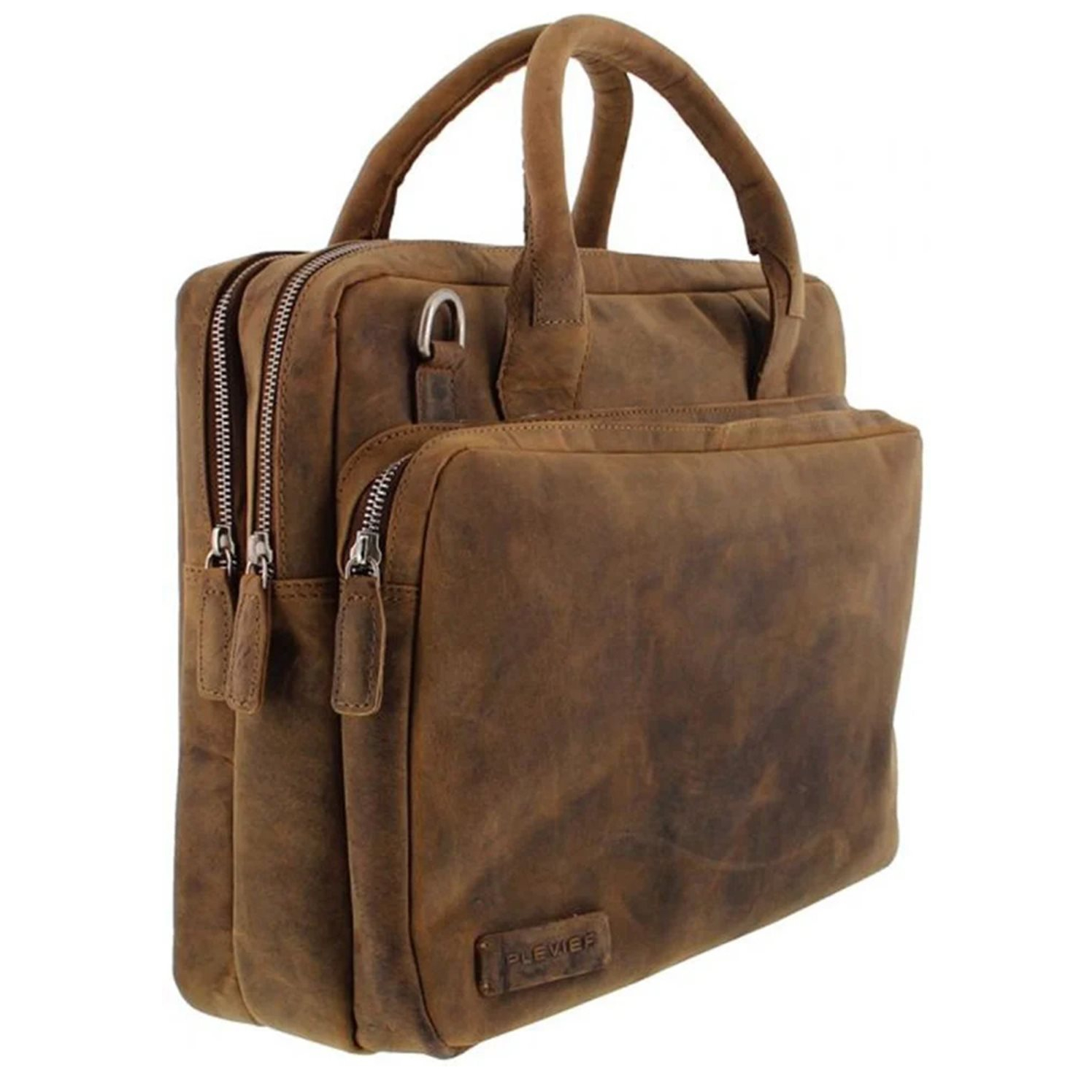 Plevier Retro Galileo Laptoptas 3 vaks 15.6" bruin