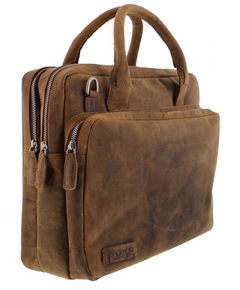 Plevier Retro Galileo Laptoptas 3 vaks 15.6" bruin