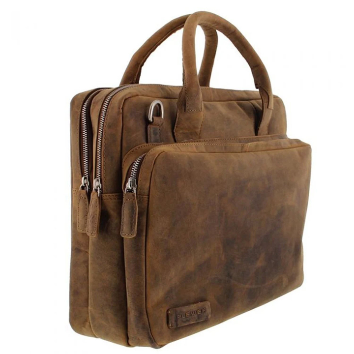Plevier Retro Galileo Laptoptasche 3 Fächern 15.6" braun