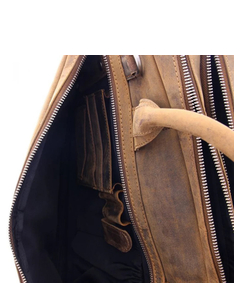 Plevier Retro Galileo Laptoptas 3 vaks 15.6" bruin