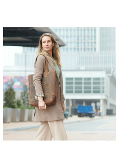 Plevier Retro Jackson Shopper 15.6" bruin