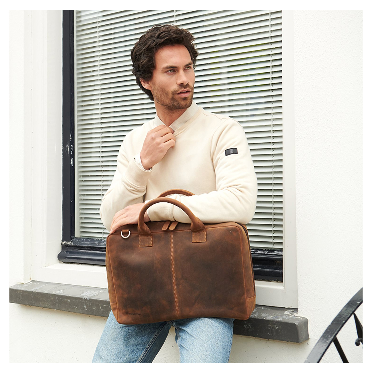 Plevier Adler Laptoptas 17.3" bruin