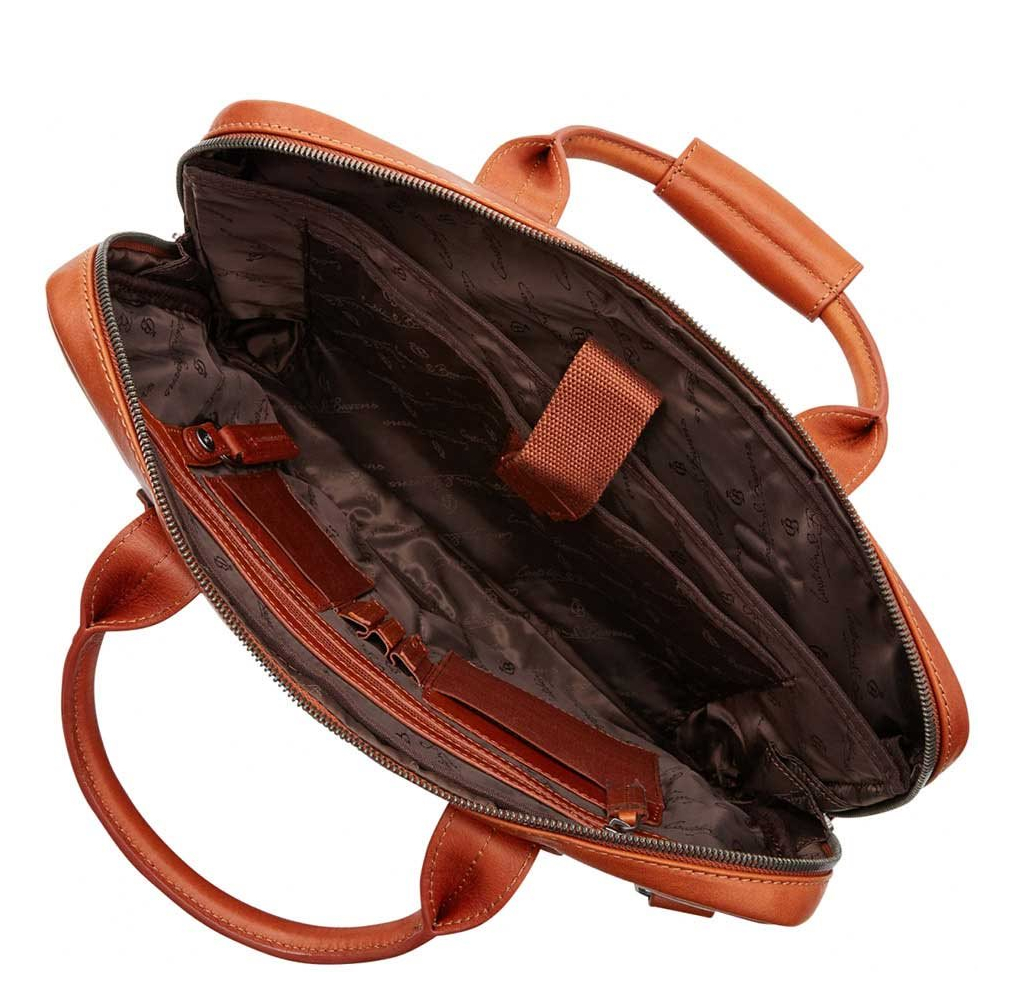 Castelijn & Beerens Firenze Business Laptopbag 15.6" licht bruin