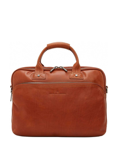 Castelijn & Beerens Firenze Business Laptoptas 15.6" 3 vaks licht bruin