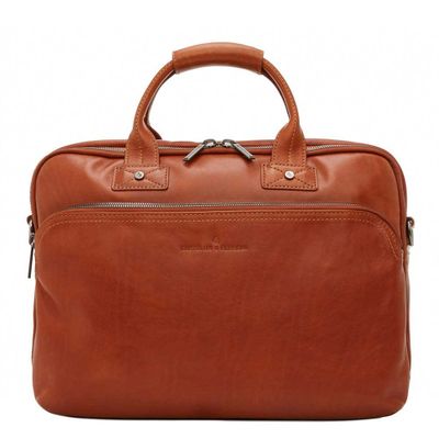 Castelijn & Beerens Firenze Business Laptoptas 15.6" 3 vaks licht bruin