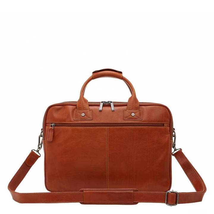 Castelijn & Beerens Firenze Business Laptoptas 15.6" 3 vaks licht bruin