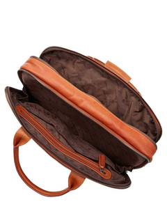 Castelijn & Beerens Firenze Business Laptoptas 15.6" 3 vaks licht bruin