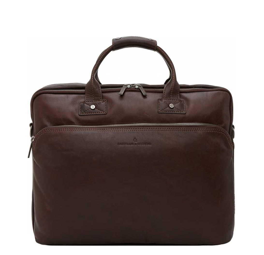 Castelijn & Beerens Firenze Business Laptoptas 17" mocca