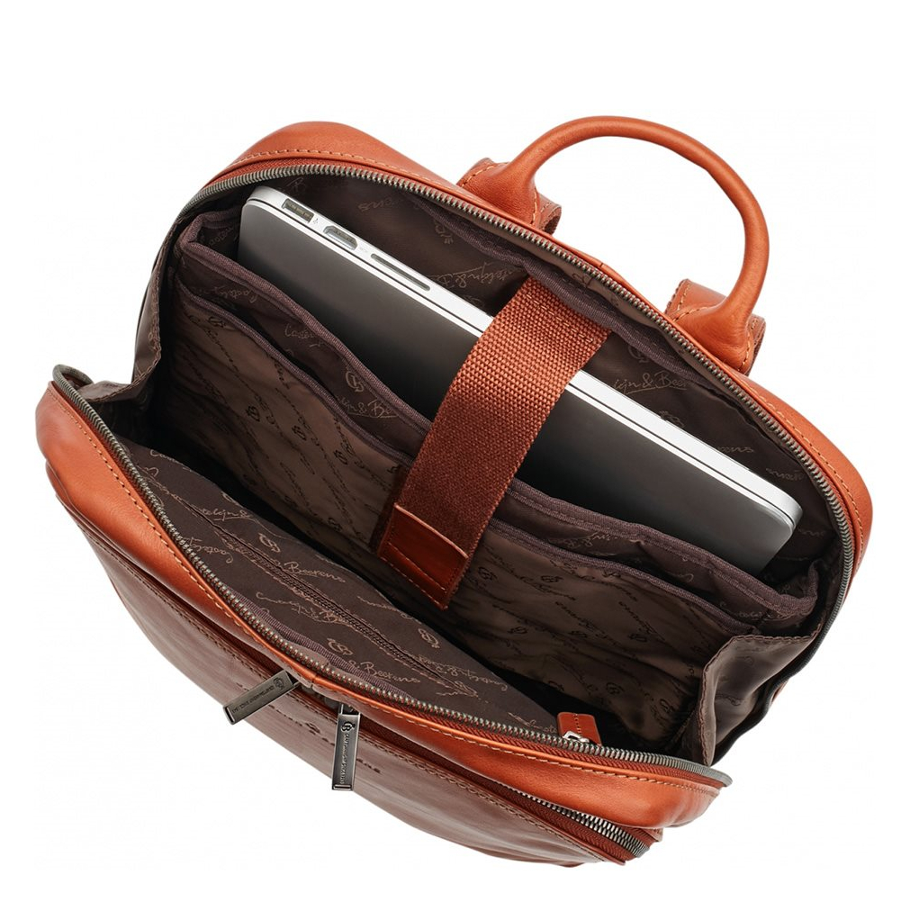 Castelijn & Beerens Firenze Business Rugzak 15.6" + Tablet lichtbruin