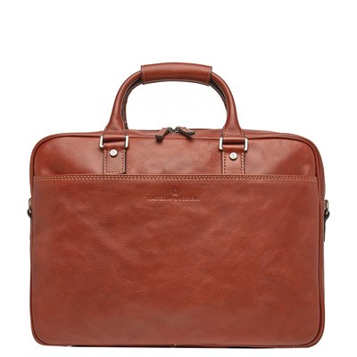 Castelijn & Beerens Verona Business Laptoptas 15.6" licht bruin