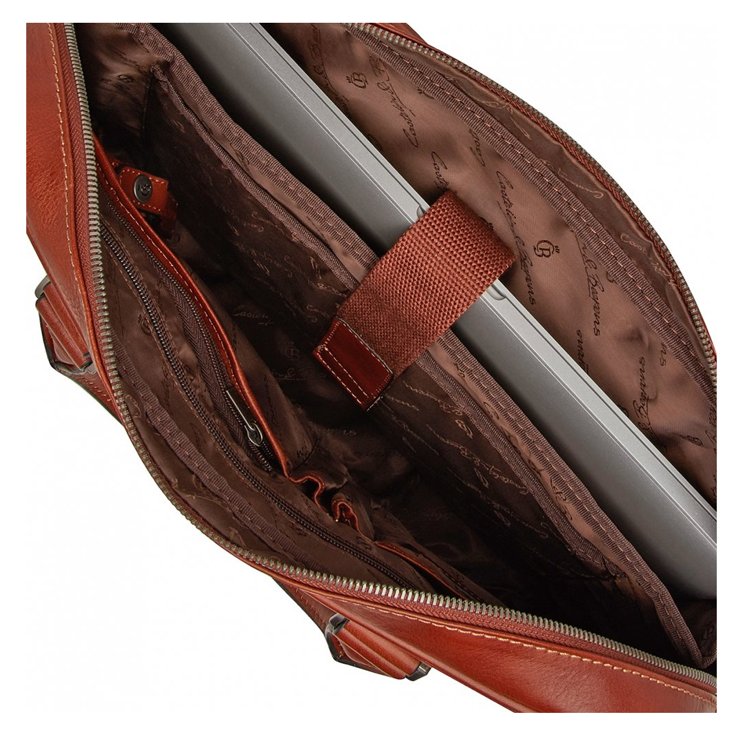 Castelijn & Beerens Verona Business Laptoptas 15.6" licht bruin