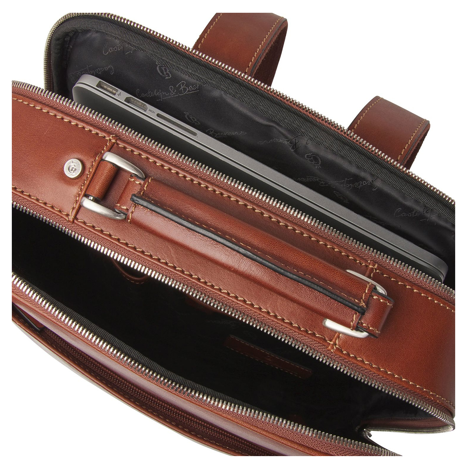 Castelijn & Beerens Verona Laptop Rugzak 15.6'' + tablet RFID lichtbruin