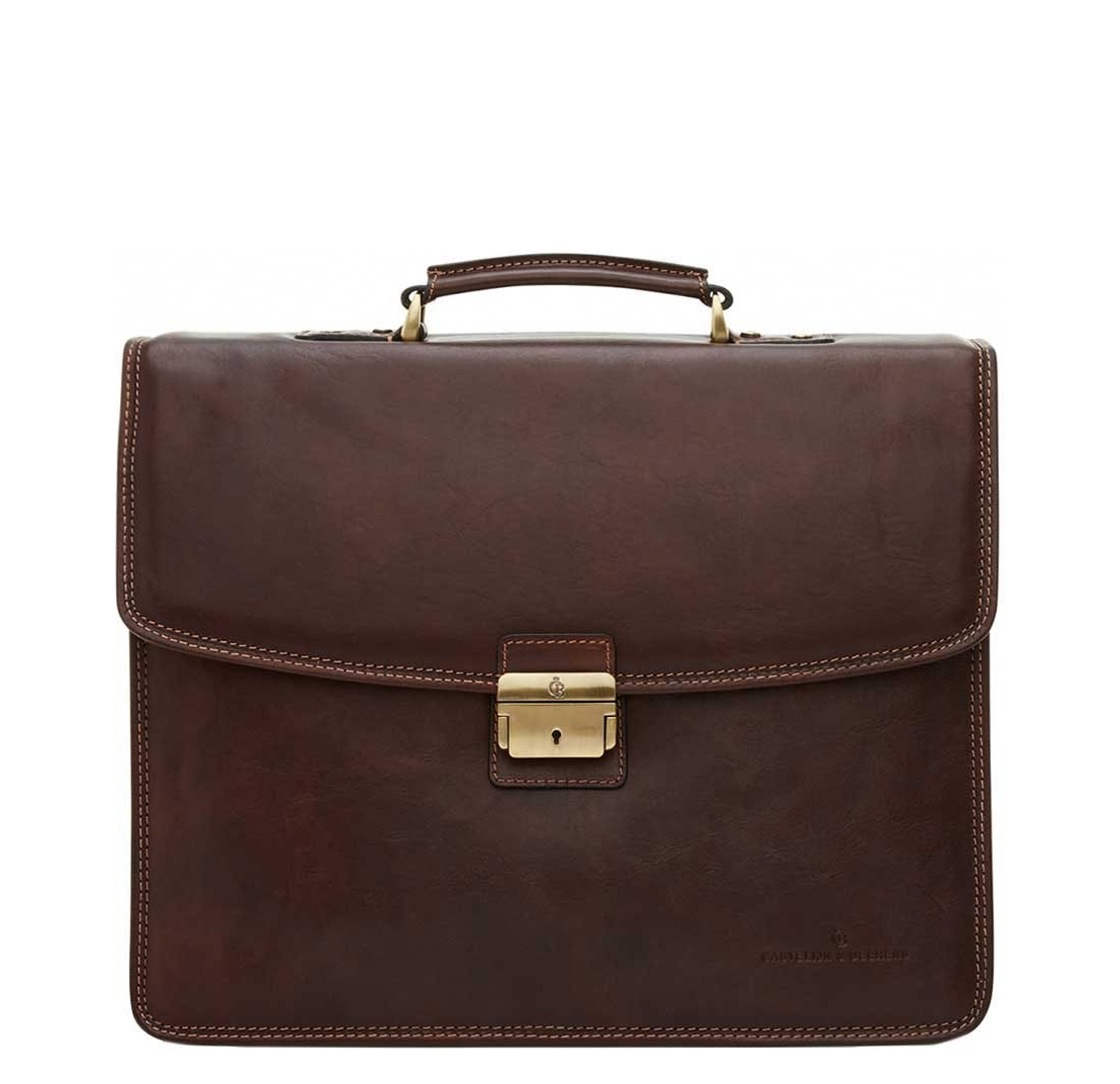 Castelijn & Beerens Verona Laptoptas 15.6'' 3-vaks mocca