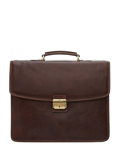Castelijn & Beerens Verona Laptoptas 15.6'' 3-vaks mocca